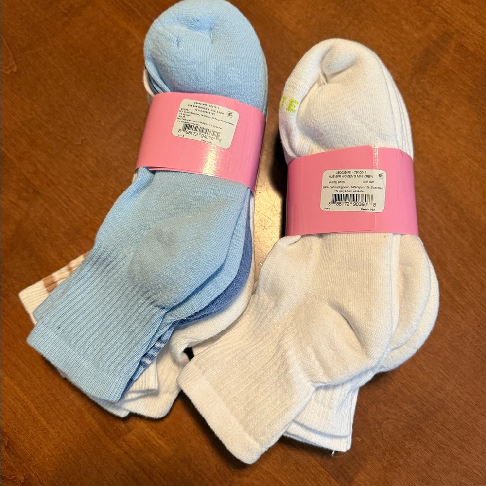 HUE Mini Crew Socks | Cushioned Cotton Blend - Picture 3 of 4